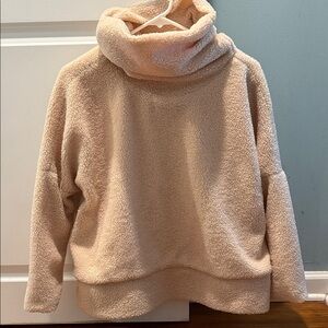 Tuckernuck cream teddy fleece  Cowl Neck Sweater